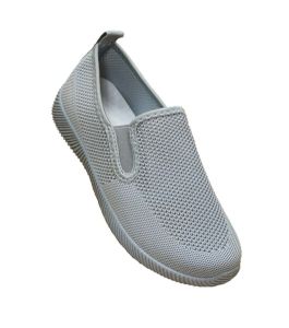 Komfortschuhe Slipper Sneaker Schlupfschuhe Stoffschuhe Maschenmuster Slip-On Atmungsaktiv Grau 40 206