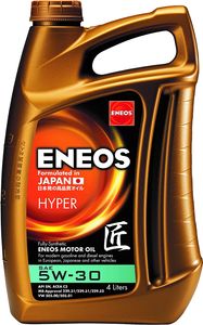 ENEOS Motorový olej 5W30 "HYPER" 4L - Motorový olej do auta - plne syntetický motorový olej s organickými prísadami - nižšia spotreba paliva