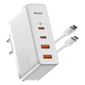 Baseus GaN2 Pro Schnellladegerät 100W USB / USB Typ C Quick Charge 4+ Power Delivery weiß (CCGAN2P-L02)