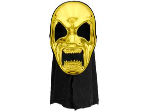 Halloweenmaske Totenkopfmaske Zähne verschiedene Farben, Variante wählen:gold