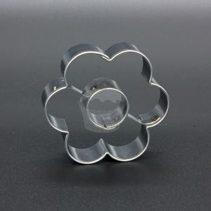 Edelstahl-Ausstecher - gross Blume + Ring Motivbackform