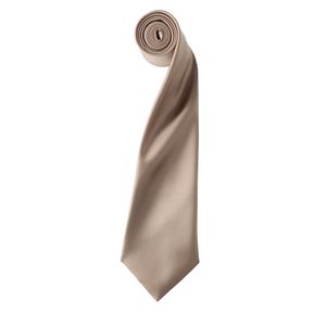 Premier Herren Satin-Krawatte, unifarben RW1152 (Einheitsgröße) (Khaki)