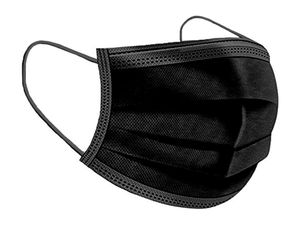ZIZM® 100 Stück schwarze MaskeMundschutzmaske 3-lagiger Einwegmasken Atemschutz
