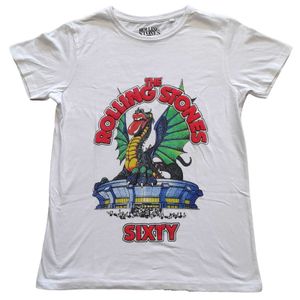 The Rolling Stones - "Sixty Stadium Dragon" T-Shirt für Damen RO4453 (S) (Weiß)