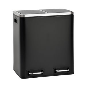 SVITA TM2X15 Treteimer 30 Liter 2x15L schwarz Abfalleimer Mülleimer Mülltrennung Stahl SVITA TM2X15 Treteimer 30 Liter 2x15L schwarz Abfalleimer Mülleimer Mülltrennung Stahl