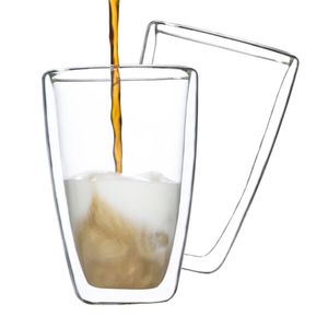 HI HI 2-częściowy zestaw szklanek latte macchiato 400 ml przezroczysty