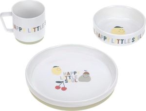 Lässig Sada riadu pre deti - porcelán a silikón - Happy Fruits