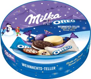 Milka Oreo Vianočná tabuľka Alpine mliečna čokoláda 197g
