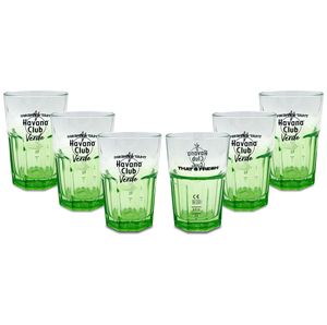 Havana Club Rum Verde Longdrink Glas Gläserset - 6x Gläser 2/4cl geeicht