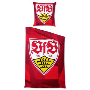 VfB Stuttgart Bettwäsche Wappen rot 19260 mit Knöpfen 135x200cm Kissen 80x80cm