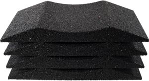 HASKYY® 4x Reifenschuh Reifenschoner schwarz aus Gummigranulat 400mm breit