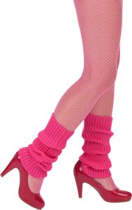 80er Jahre Stulpen Beinstulpen neon-pink