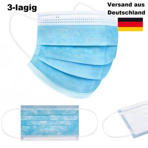 50 x Mundschutz Maske Gesichtsmaske Filtermaske 3 Lagig Schutzmaske