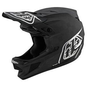 Troy Lee Designs D4 Stealth MIPS Carbon Downhill Helm (Black Matt/Silver,L)