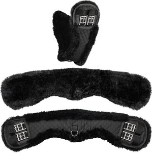 Equinate Mondgurt anatomisch Lammfell 70cm Schwarz Equinate Mondgurt anatomisch Lammfell 70cm Schwarz