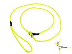 Mystique® Field trial Moxonleine 4mm mit Zugbegrenzung 130cm neon gelb