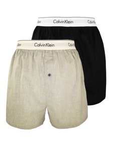 Calvin Klein Herren Slim Fit Boxershorts mit 2er-Packung, Mehrfarbig L