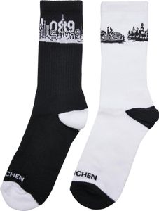 Ponožky Mr. Tee Major City 089 Socks 2-Pack black/white - 47–50