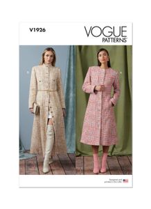 Vogue® Patterns Papierschnittmuster Damen Mantel in verschiedenen Längen V1926 Vogue® Patterns Größe: Y5 (18-20-22-24-26)