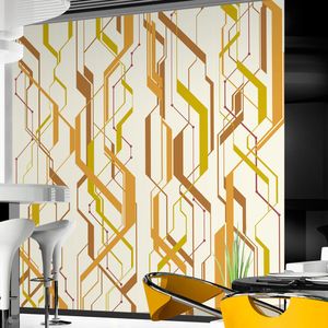 PURO TAPETE selbstklebend 10m Wandtattoo dekorative Möbelfolie Dekorfolie Fotofolie Panel Wandaufkleber Wandposter Wandsticker - gelb orange rosa violett grün rot Ornament f-A-0042-j-c