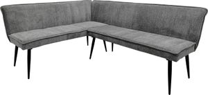Eckbank 154 x 195 cm Mesilla Blaugrau kurzer Schenkel links