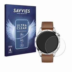 6x Savvies Schutzfolie für Huawei Watch GT 4 (46mm) Folie Klar