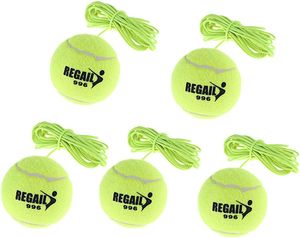 FNCF 5 Pcs Tennisball mit Schnur, ElastischerTennisball,Trainingsball mit Schnur,Twistball Schläger Swingball, Grün
