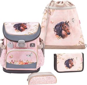 Belmil Mini-Fit ergonomisches Schulranzen-Set 4-teilig " Horse Chestnut " mit Brustgurt