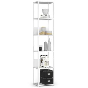 Bücherregal AKORD Loft-Regal Weiß Breite 40 cm B40 x H192 x T32 cm