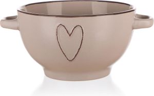 miska 14cm HEART BÉŽ keramická