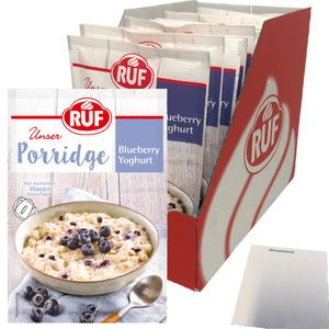 RUF Porridge Blueberry Yoghurt 13er VPE (13x65g Beutel) + usy Block