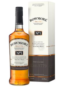 Bowmore No. 1 Islay Single Malt Scotch Whisky in Geschenkpackung | 40 % vol | 0,7 l