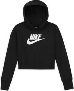 Nike G Nsw Club Ft Crop Hoodie Hbr Black/White M