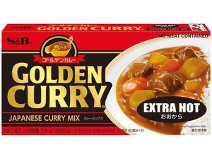 S&B GOLDEN CURRY Japanisches Curry Mix in Würfel EXTRASCHARF 220g | Japanese Golden Curry EXTRA HOT