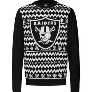 NFL Las Vegas Raiders Ugly Sweater Big Logo 2-Color Christmas Pullover Weihnachten S