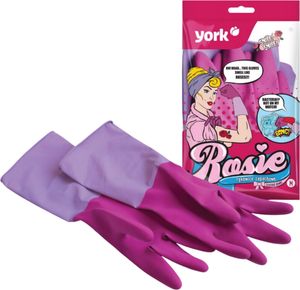 York, Rękawice gumowe zapachowe Rosie, rozmiar M, 1 para