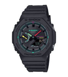 CASIO Uhr G-Shock schwarz mit Farbakzenten GA-B2100MF-1AER