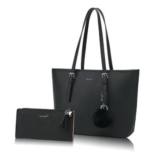 Mofut Handtasche Damen mit Geldbörse und Schlüsselanhänger, Groß Elegant Damen Handtasche, ​Geschenke für Frauen