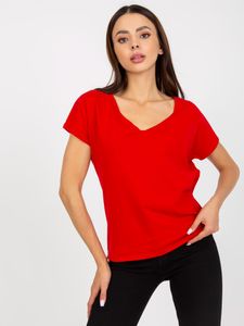 Basic Feel Good Kurzarm-T-Shirt für Frauen Fitzralph rot M