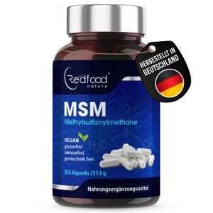 MSM Methylsulfonylmethan hochdosiert + Vitamin C kaufen | 400 Kapseln für 6 Monate Dauerversorgung
