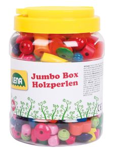 LENA Holzperlen Jumbo Box,Dose
