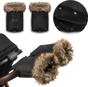 Lionelo hand warmer Handmuff pre mužov a ženy, muff, rukavice s fleecom, ohrievač rúk, vodeodolný a vetruvzdorný - Black