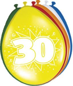 8 Stk. Geburtstag Luftballon 30 Jahre 30 cm Party Deko