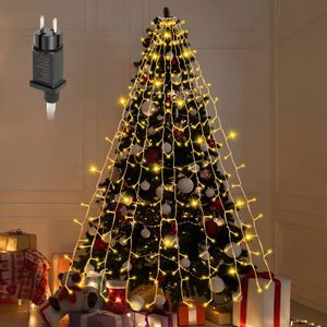 Yakimz 280 LED vianočný stromček svetlá hviezdyImitácia stromy vonkajšie koncerty s krúžkom teplá biela