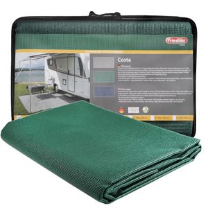 Primaflor Vorzeltteppich COSTA - Grün - 250x300cm - Wasserdurchlässiger, Atmungsaktiver Zeltboden, Markisenteppich für Camping & Caravan