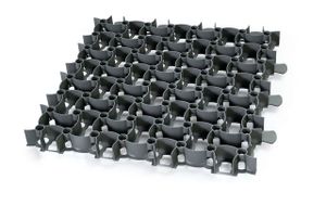 Rasengitter aus Kunststoff, Bodengitter, Wegeplatten schwarz 16 Platten (= 4 m²)