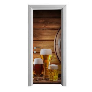 Tür Selbstklebende 80x210 cm Türfolie Türtapete Klebefolie - Oktoberfest Bier Fass