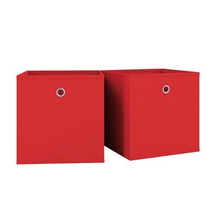VCM sada 2 skladacích boxov skladacích boxov látkových boxov skladacích boxov policových boxov Boxas červená