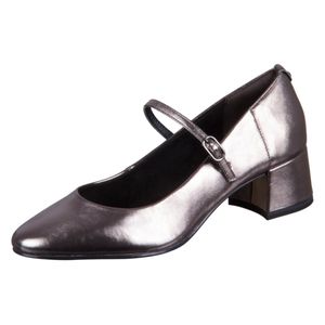 Tamaris Damen Pumps moderne Riemchenpumps Blockabsatz 1-22312-43, Größe:41 EU, Farbe:Silber