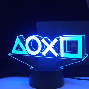 LED Licht Playstation Icons Light mit 4 Lichtmodi Musikreaktive Spielraumbeleuchtung Sprachsteuerung Atmosphäre Neonlicht Dekoration